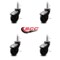 Service Caster 3 Inch Black Hooded Neoprene Rubber 3/8 Inch Grip Ring Stem Casters SCC, 4PK SCC-GR03S310-NPRB-BK-716138-4 - alternate 3